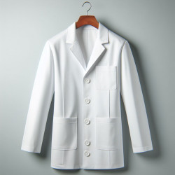 White lab coat full/long sleeves.