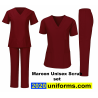 Maroon SCRUB SET UNISEX.