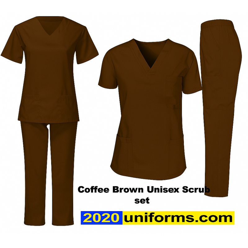 Dark brown SCRUB SET UNISEX.