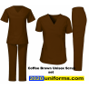 Dark brown SCRUB SET UNISEX.