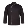 Chefjacket black with white piping