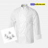 Chefjacket white with white ball buttons