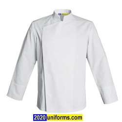 chefjacket white full sleeves hiding buttons dubai 2020uniforms